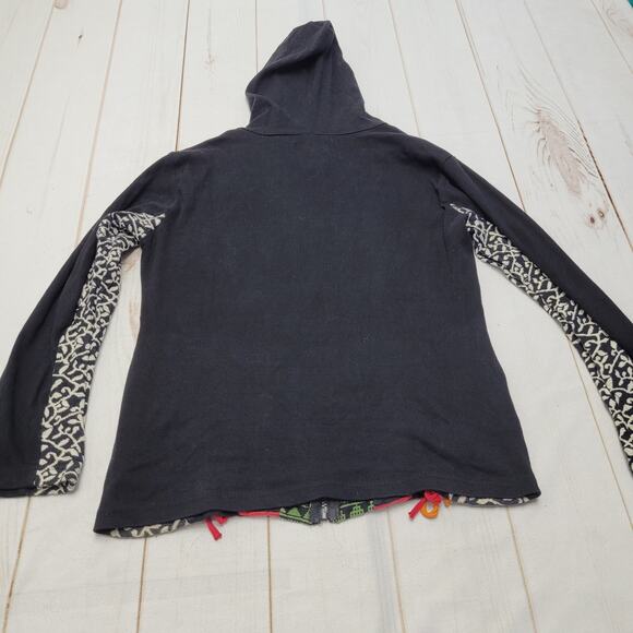 The Collection Royal knit Y2k boho bohemian hoodie colorful wearable art - Picture 7 of 7